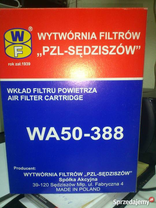 Wkład filtra powietrza WA 50388 osobowe Gdynia