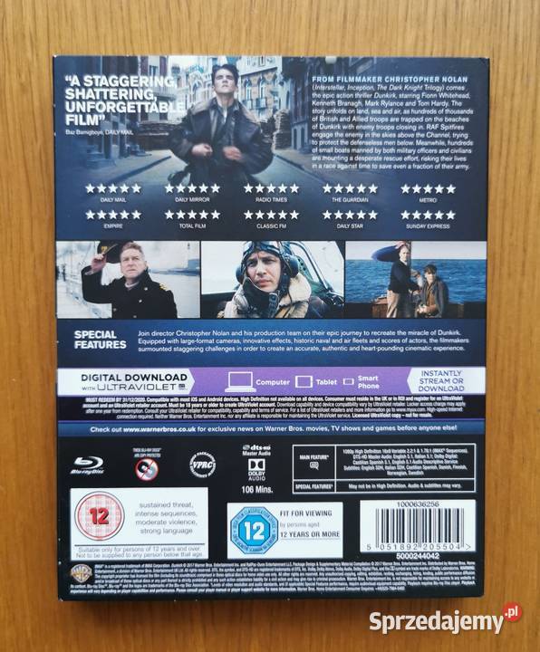 Dunkirk Dunkierka 2x Bluray En 2017 Blu-ray łódzkie Parzęczew
