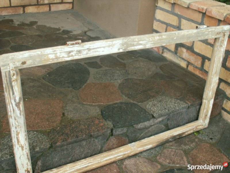 Stare okno rama okienna retro loft lustro