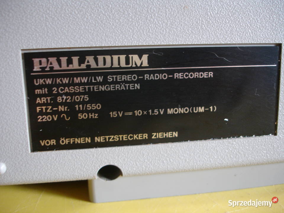 Radiomagnetofon PALLADIUM 872075 Zielona Góra