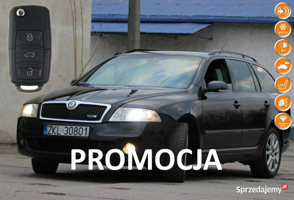 koda Octavia 2007r 20 TDI RS 170 Skóry ALUSY Hak czarny Nysa