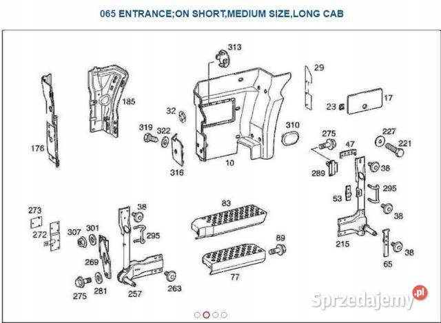 UCHWYT MOCOWANIE STOPNIA PRZÓD MERCEDES ACTROS