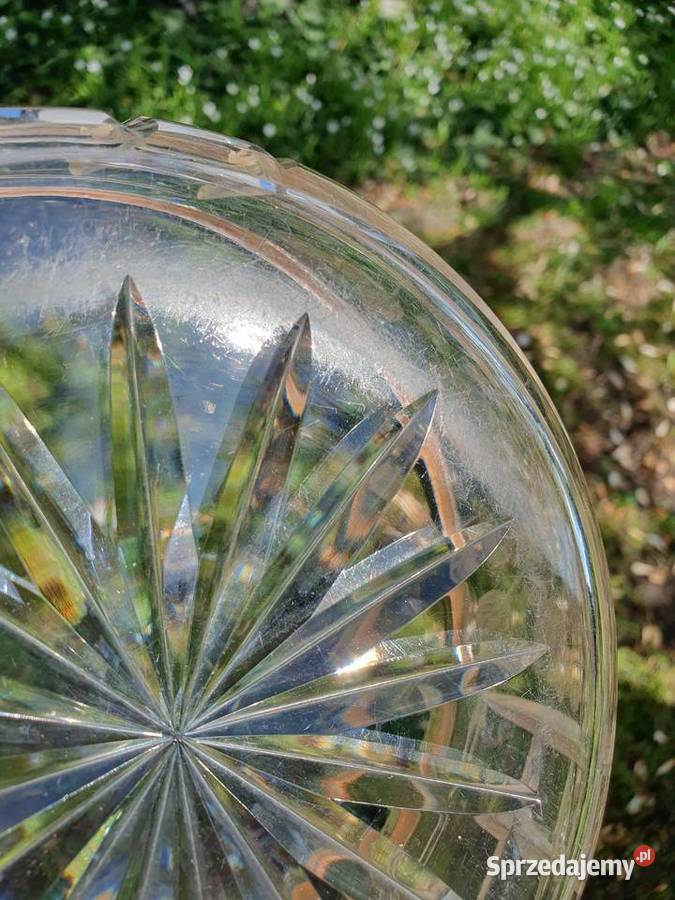 Kryształowa misa ze srebrną oprawą Myszków