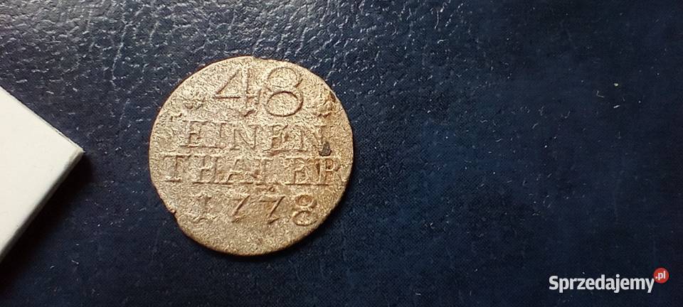 Stare monety 148 talara 1778 Niemcy srebro Lesko