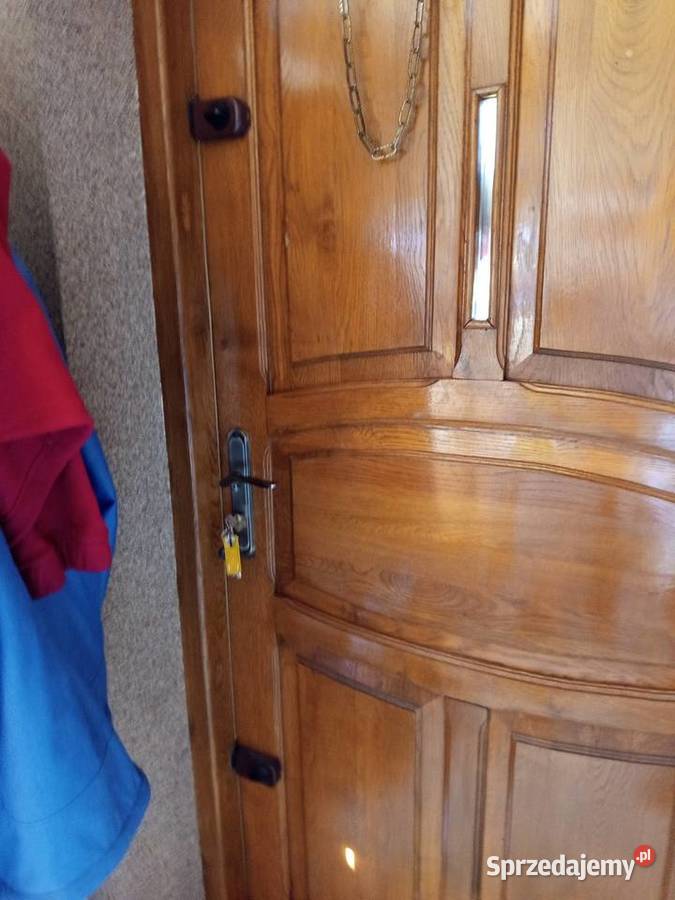 Drzwi wejściowe zewnętrzne dębowe 90 Marianki sprzedam