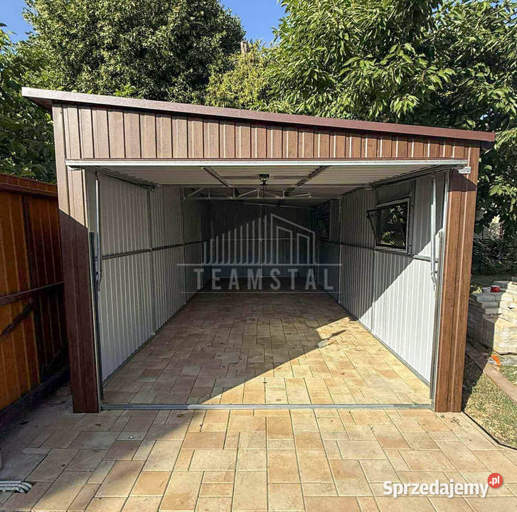 Garaż blaszany 35x8m brama uchylna drzwi 2x okno 28m2 Zakopane