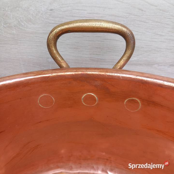 Duża miedziana misa do powideł miedziany garnek Warszawa sprzedam