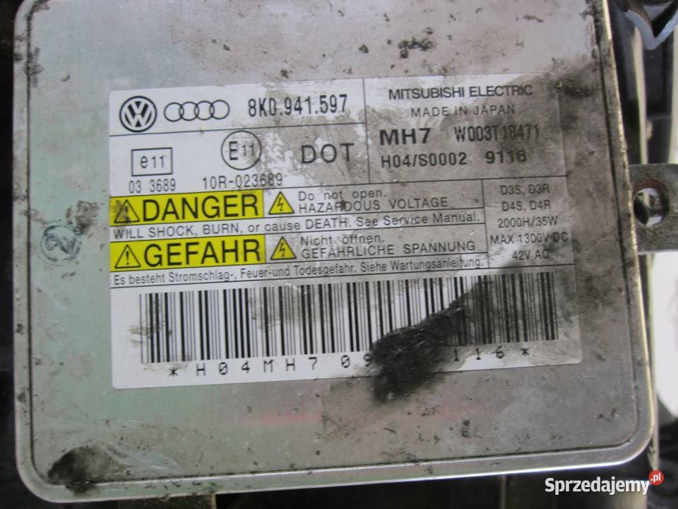 AUDI A4 B8 IV 09r lampa prawa przód 8K0941597 osobowe Kielce