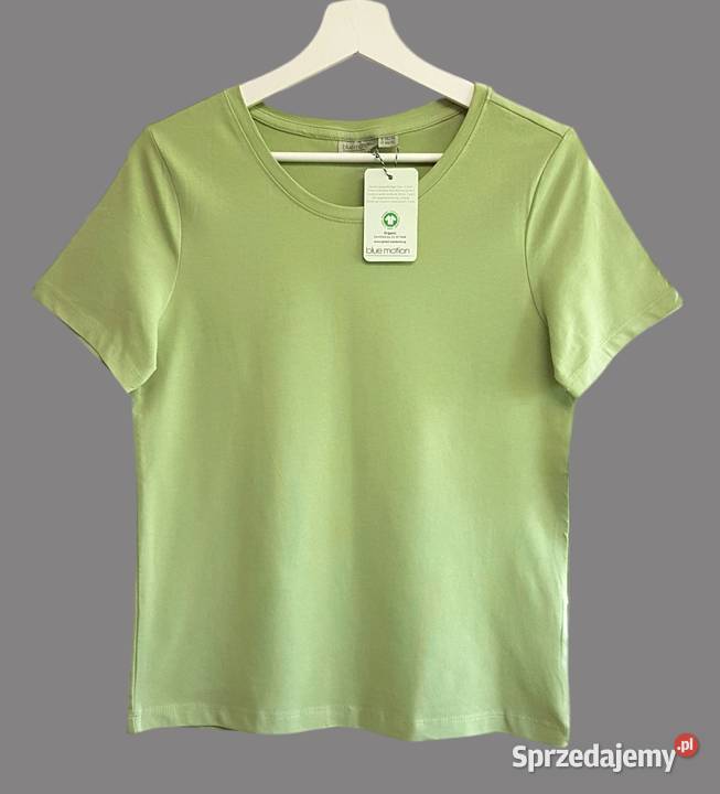 Damska bluzka oliwkowa bawełniana z krótkim krótki małopolskie Chrzanów