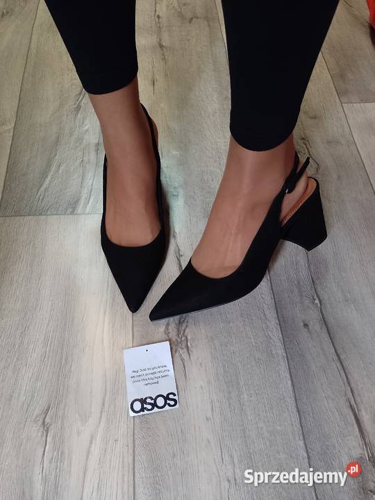 40 ASOS Design Czarne czółenka wieczorowe z małopolskie