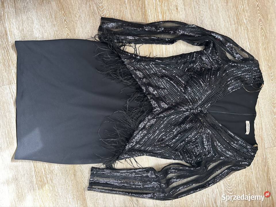 Elegancka czarna sukienka XL sukienka wieczorowa