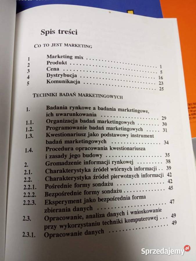 Marketing istota techniki antykwariat księgarnia mazowieckie Warszawa sprzedam