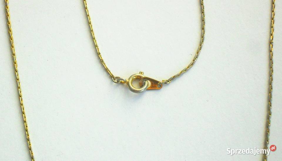 Stary delikatny metalowy łańcuszek w kolorze Naszyjniki Gliwice