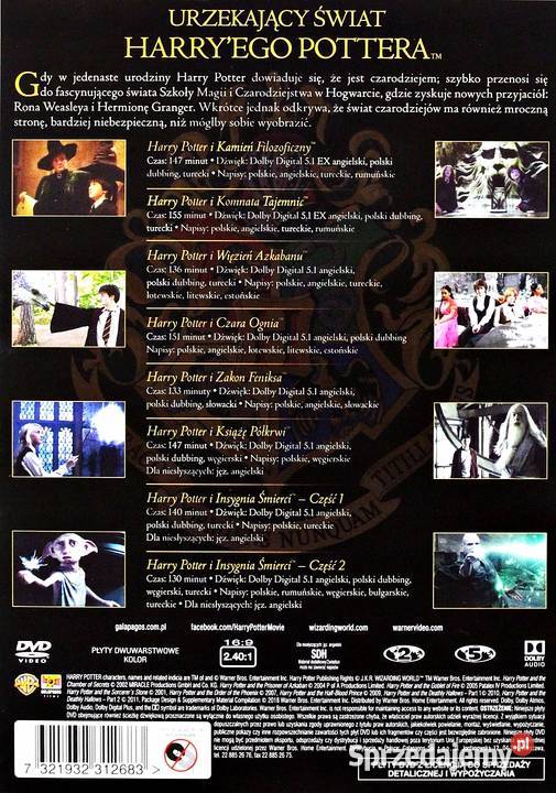 HARRY POTTER PEŁNA KOLEKCJA EDYCJA SPECJALNA Z Kalisz