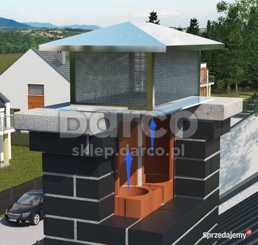 Daszek Kopertowy DAK140X140CH Połączenie Stylu i Systemy kominowe