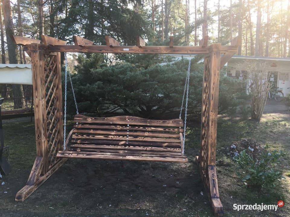 Huśtawka ogrodowa duża porządnie wykonana Olsztyn