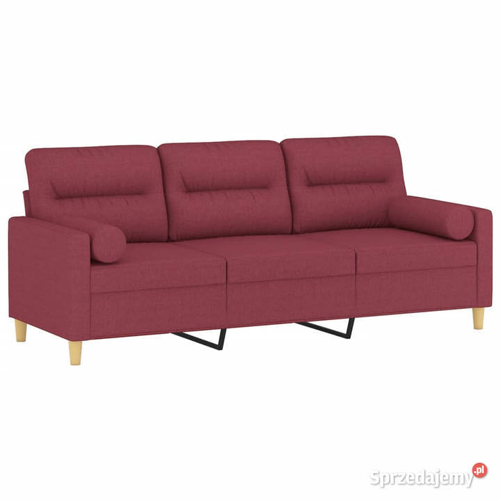 3osobowa sofa z poduszkami winna czerwień 180 mazowieckie Warszawa
