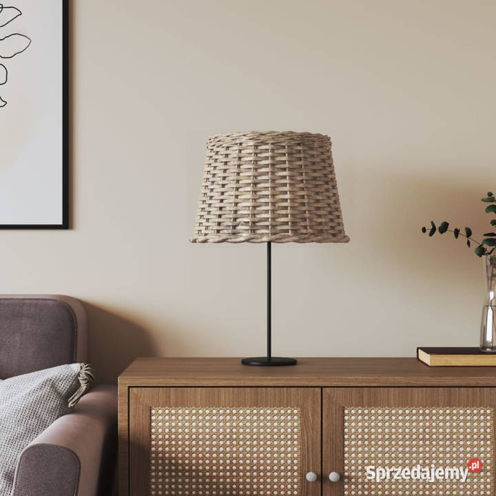 Klosz do lampy brązowy 40x26 wiklina WM364393 Warszawa