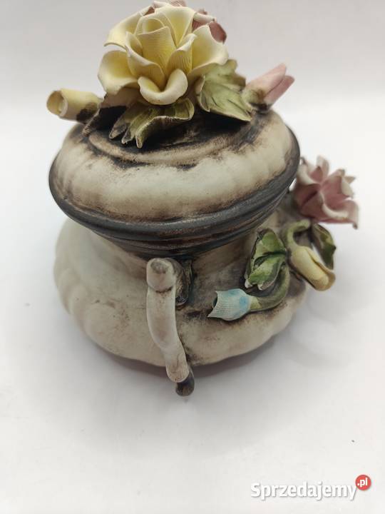 Porcelana włoska cukiernica ręcznie nakładane Porcelana i szkło Zamość sprzedam