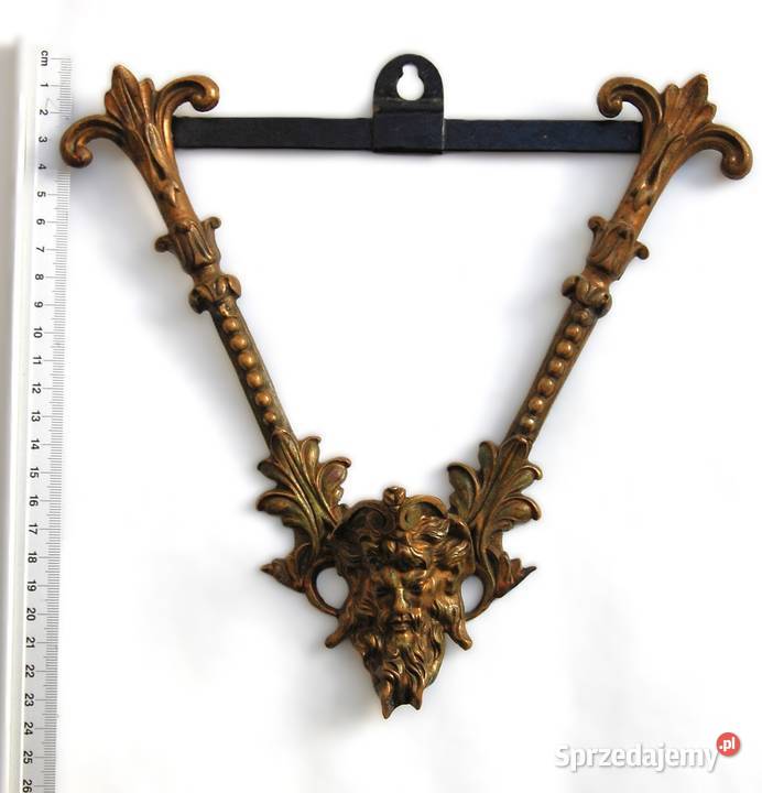 Dekor mosiężny Faun Pan klasycyzm część lustra Lublin