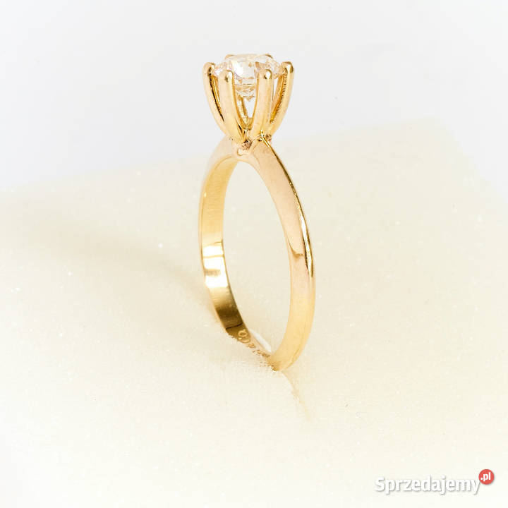 TIFFANYCo Pierścionek złoty 14K brylant 075ct Warszawa