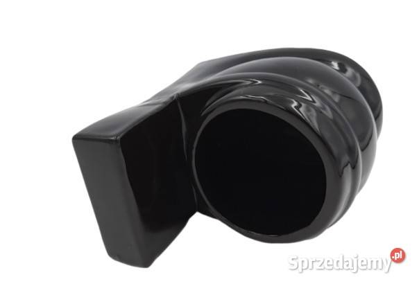 Czarna Popielniczka Ceramiczna w Kształcie Ostrowy nad Okszą