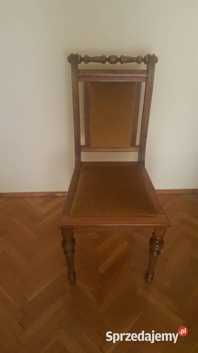 Komplet mebli dąb naturalny ze złotym obiciem Dom i Ogród Grójec sprzedam
