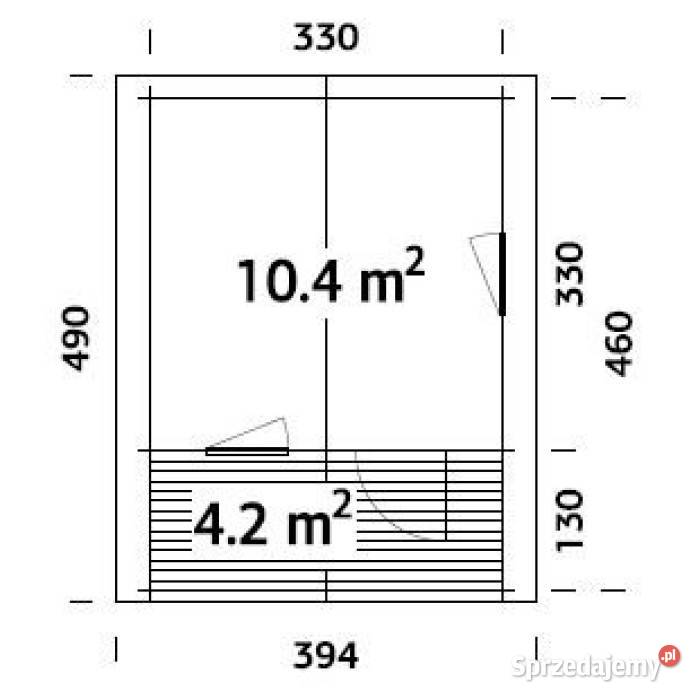 Drewniany domek ogrodowy Ela 104 42 m2 warmińsko-mazurskie Mrągowo sprzedam