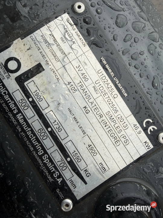 wózek widłowy NISSAN FG25 Triplex 49m przebieg łódzkie Działoszyn sprzedam
