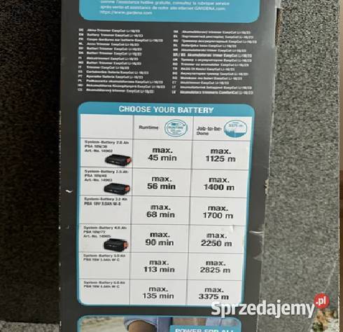 Podkaszarka akumulatorowa 14700 55 Gardena Nowa lubuskie Żary