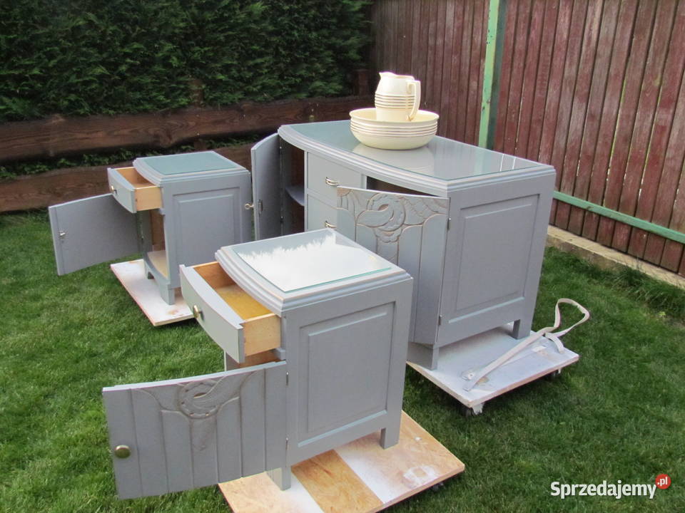 stara komodaszafki nocne dąb shabby rozjaśniony Pozostałe