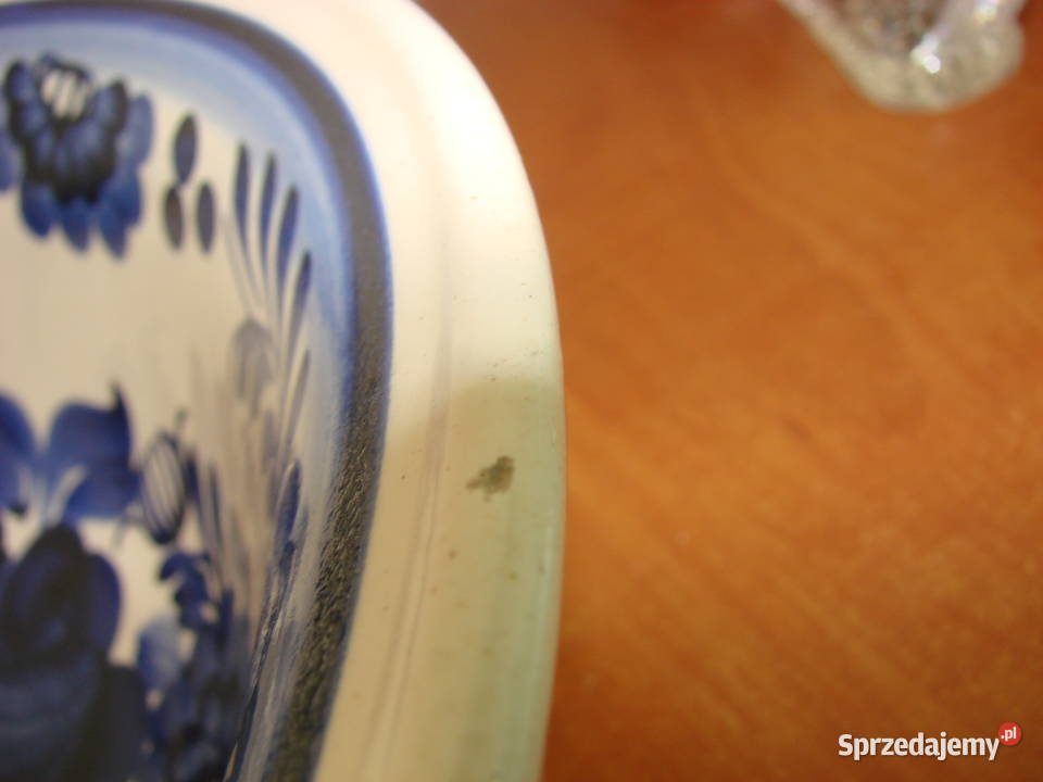Włocławek duża fajansowa misa PRL