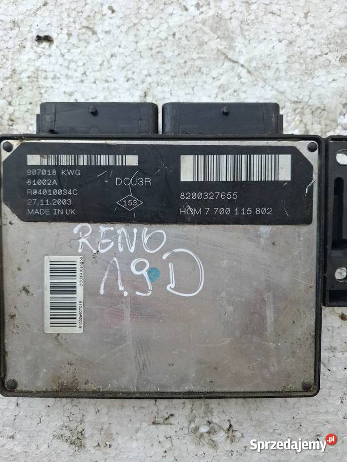 Komputer Sterownik Silnika Renault Kangoo 19 sprzedam
