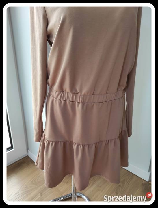 cappuccino beżowa sukienka SINSAY Basic XL 42 mazowieckie Płock