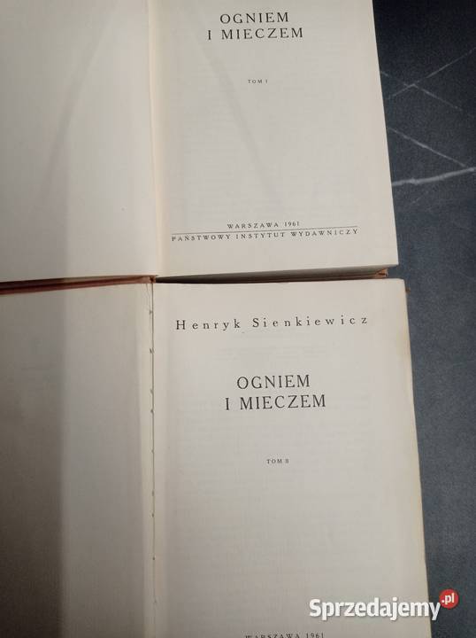Ogniem i Mieczem Henryka Sienkiewicza twarda sprzedam