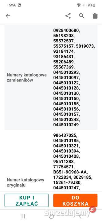 Zaór czujnik paliwa vectra c 19 cdti Korfantów sprzedam