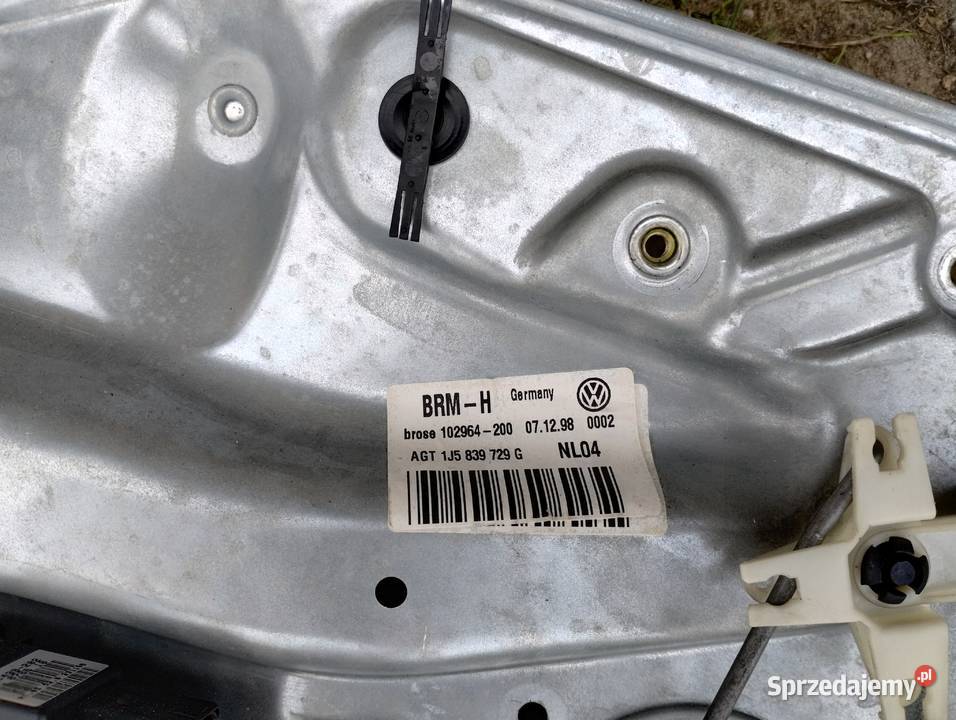 VW Bora mechanizm podnoszenia szyby lewy tył osobowe łódzkie Ciężkowiczki