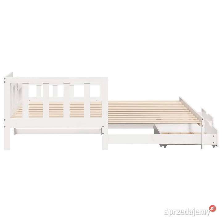 Sofa rozsuwana z szufladami bez materaca białe 68cm mazowieckie Warszawa