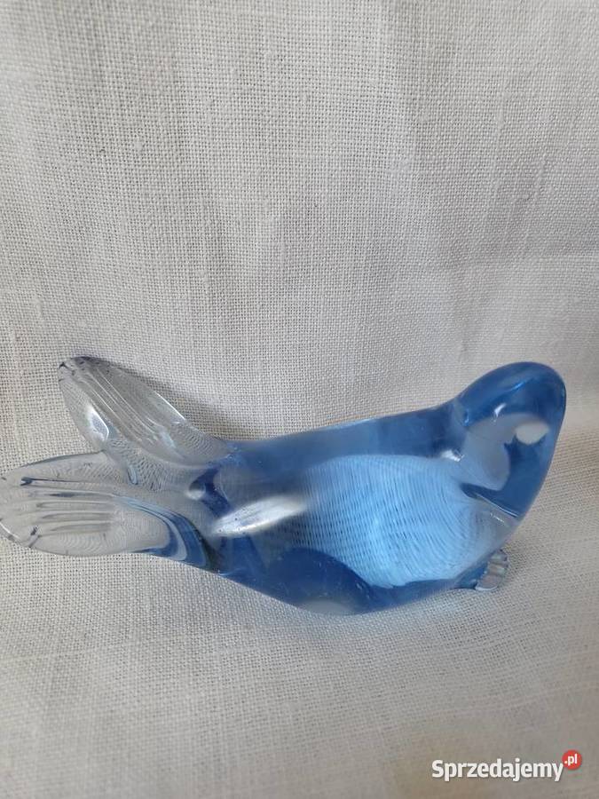 Figurka szkło lite FOCZKA szkło MuranoItalia Łódź sprzedam