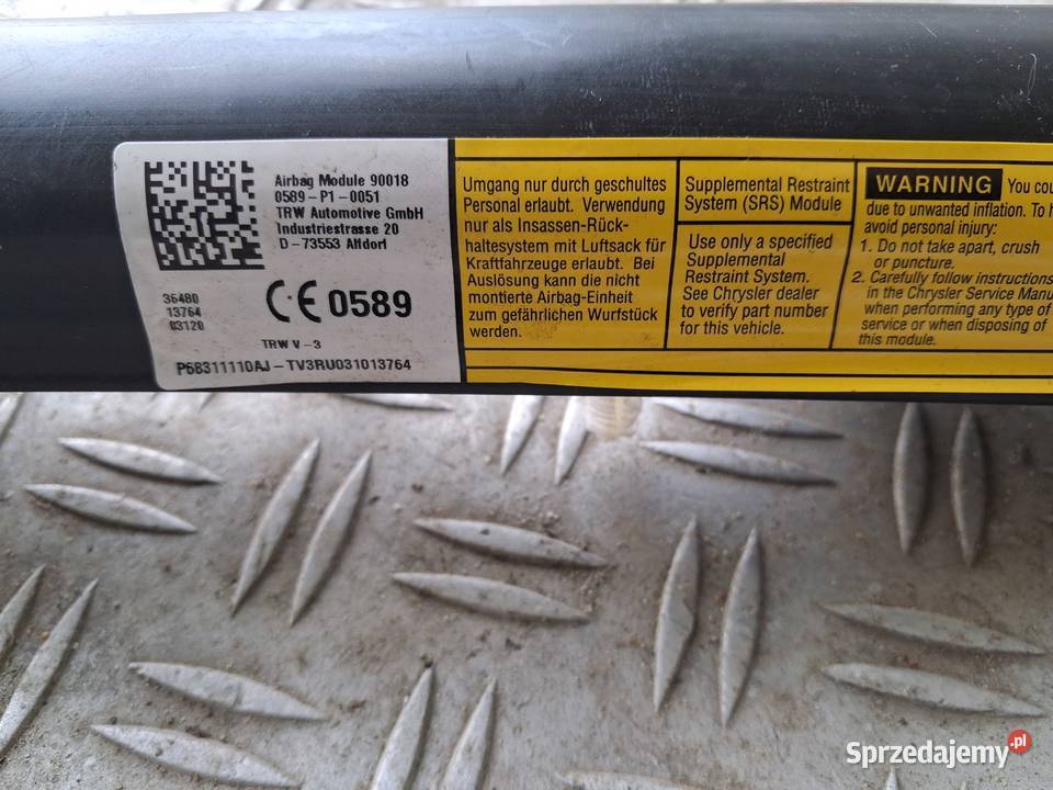 Dodge ram 1500 crew cab2019 kurtyna prawa air Pozostałe