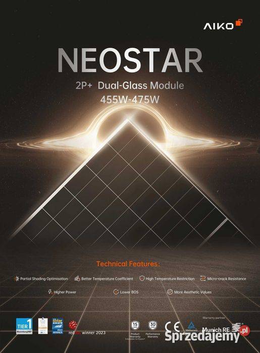 Panel fotowoltaiczny AIKO A465MAH54Dw 465 W małopolskie sprzedam