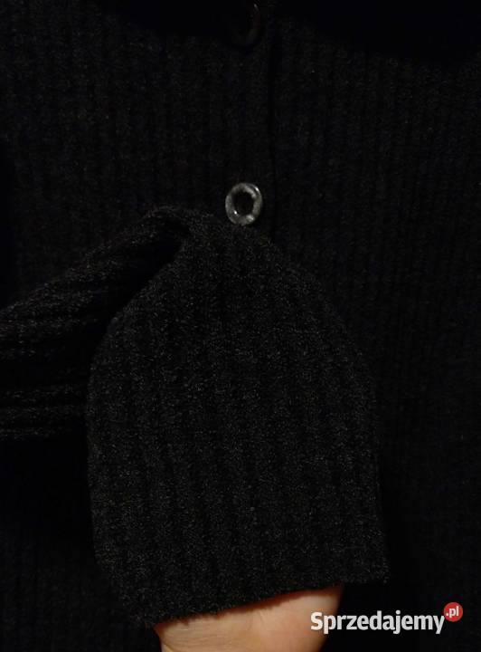 Sweter narzuta ciemno granatowy morski BekR M L Warszawa