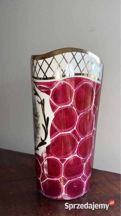 Wazon ręcznie zdobiony sceną dworską z jednej Gdańsk