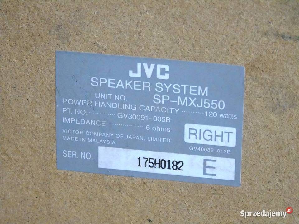 Kolumny JVC 2x 120 wat sprawne świetne stereo Jasło sprzedam