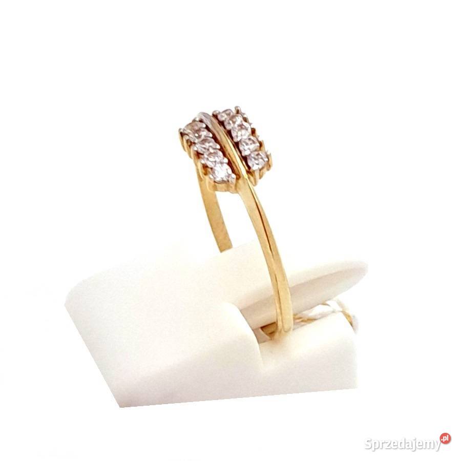 Pierścionek r12 Złoty pr333 Modern z kamieniami Poznań