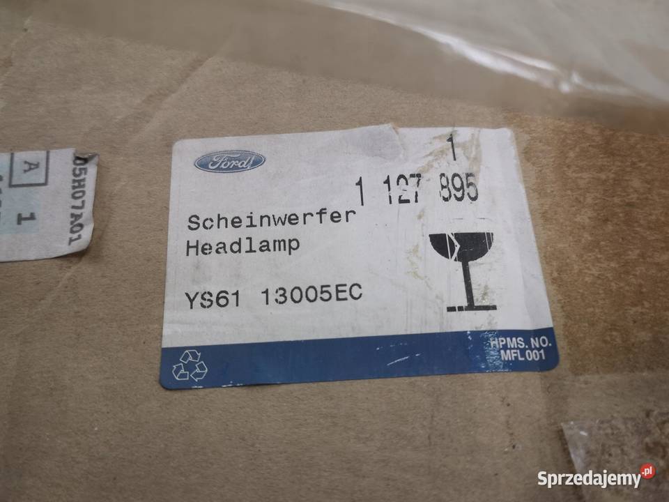 LAMPA PRAWY PRZÓD FORD FIESTA 19952003 1127895 osobowe lubelskie