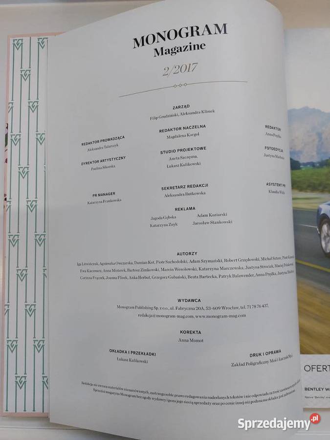 Magazyn MONOGRAM 22017 Książki i Podręczniki Warszawa