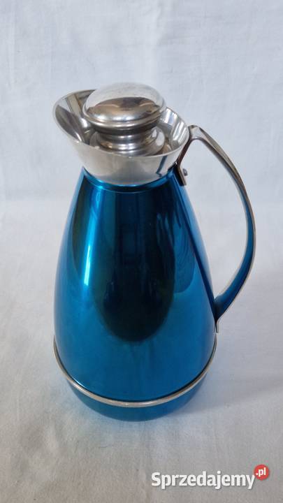 Termos niebieski aluminiowy vintage Warszawa