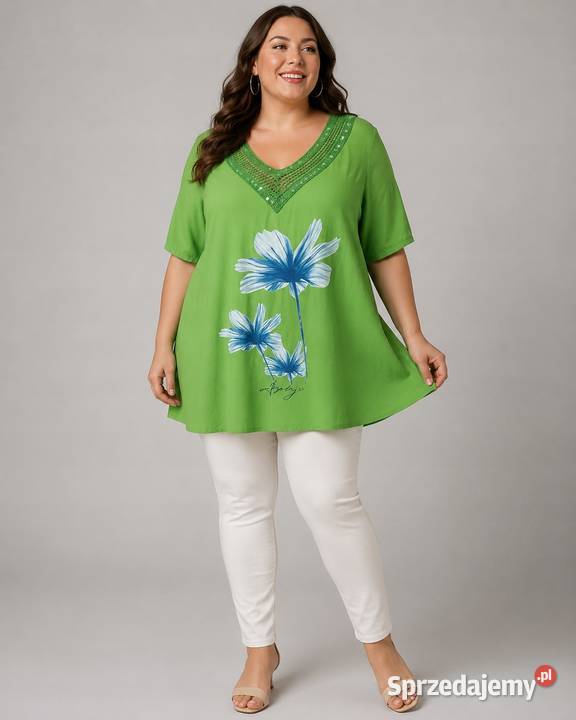 Stylowa TUNIKA bluzka oversize UNI biust 140