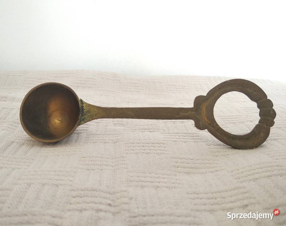Stara miedziana łyżeczka stożek gasidło do świec Gdańsk